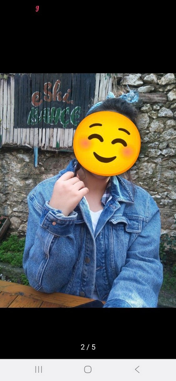 Kadın Mavi Kot Ceket - Görsel 2