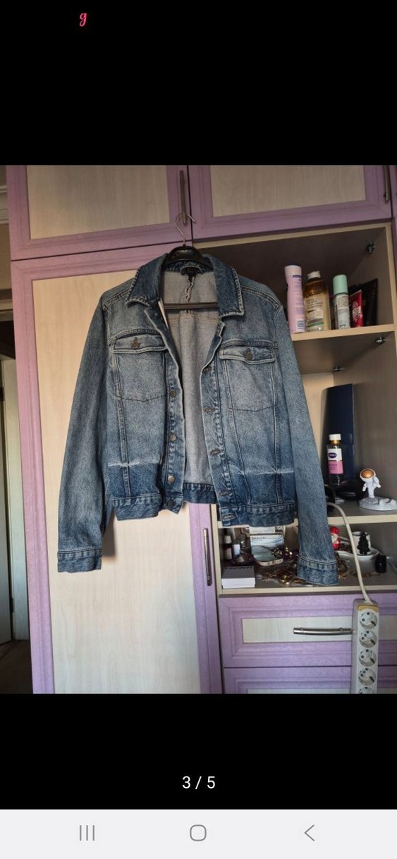 Kadın Mavi Kot Ceket - Görsel 3