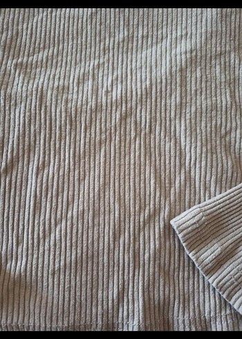 Bej Bisiklet Yakalı Uzun Kollu Kadın Bluz - Görsel 4