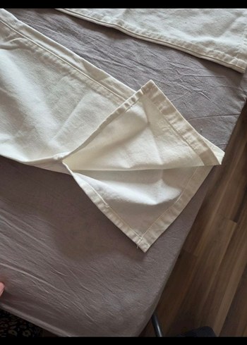 Defacto Ekru Keten Rahat Kesim Kadın Pantolon - Görsel 4