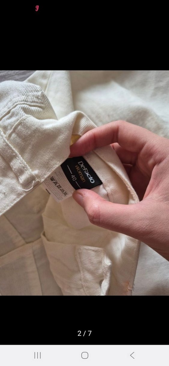 Defacto Ekru Keten Rahat Kesim Kadın Pantolon - Görsel 2