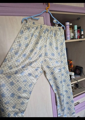 Mavi Desenli Uzun Kollu Midi Gecelik - Görsel 7