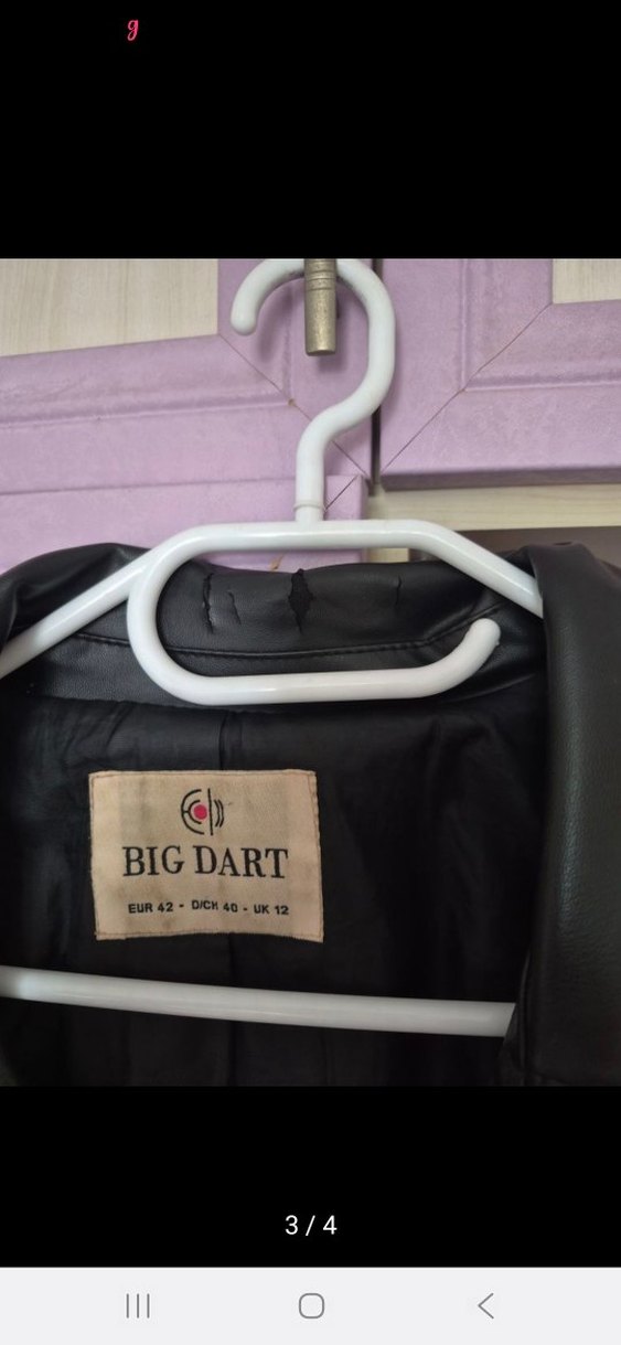 Kadın Siyah Deri Biker Ceket - Görsel 3