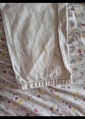 Krem Keten Bol Kesim Kadın Mom Jean - Görsel 4