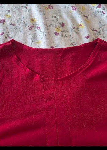 Kırmızı Uzun Kollu Büzgülü Bluz - Görsel 3