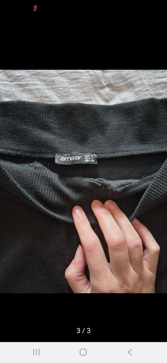 Ambar Önü Pencereli Siyah Uzun Kollu Bluz - Görsel 3