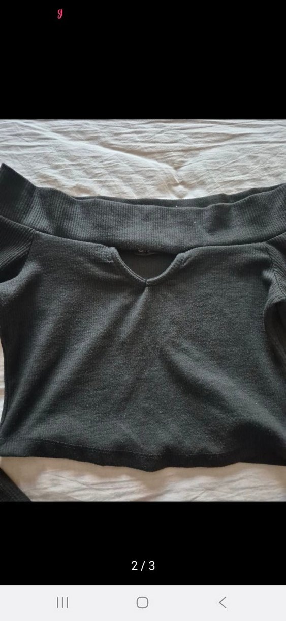 Ambar Önü Pencereli Siyah Uzun Kollu Bluz - Görsel 2