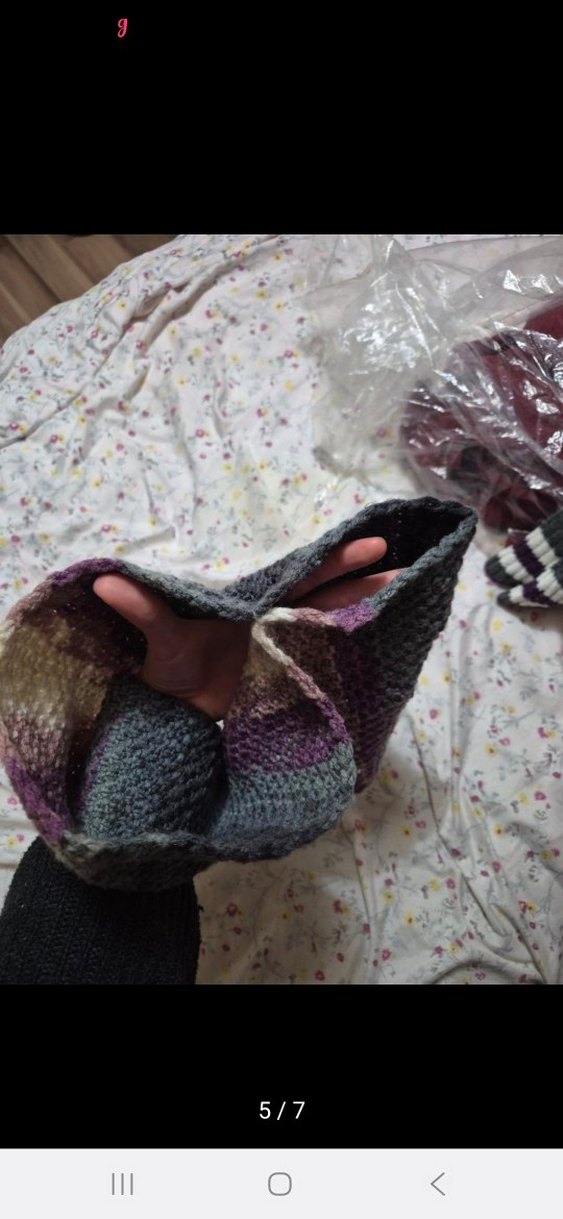 Gri Örgü Bohem Kadın Boyunluk - Görsel 5