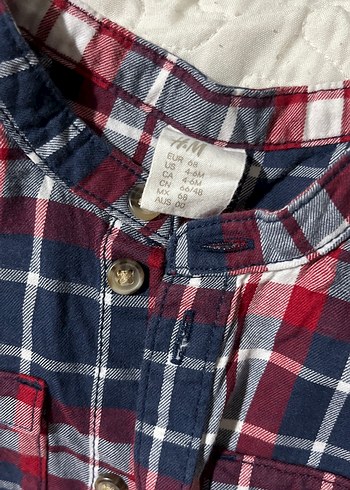 Erkek Çocuk Kırmızı Kareli Pamuklu Gömlek - Görsel 2