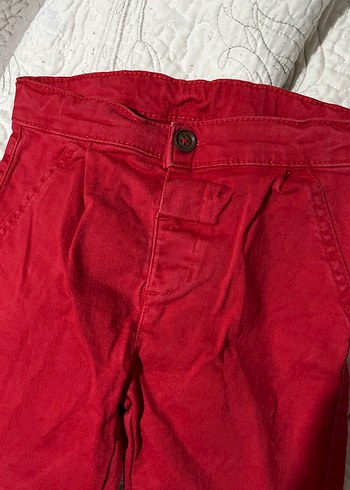 Erkek Çocuk Kırmızı Pamuklu Pantolon - Görsel 2