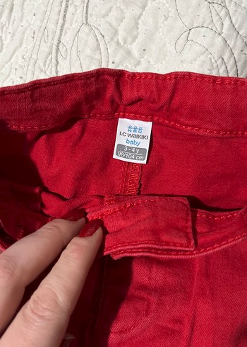 Erkek Çocuk Kırmızı Pamuklu Pantolon - Görsel 3