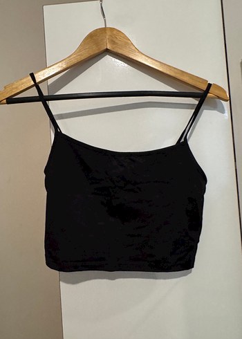 Siyah İnce Askılı Midi Bralet