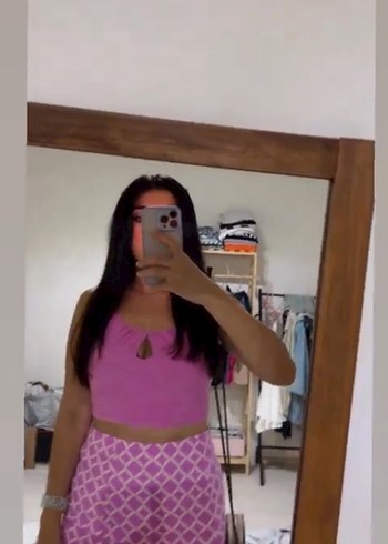 s Beden pembe Renk Pembe Bohem Midi Bralet