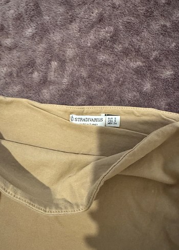 Bej Kadın Süet Kumaş Düğmeli Pantolon
