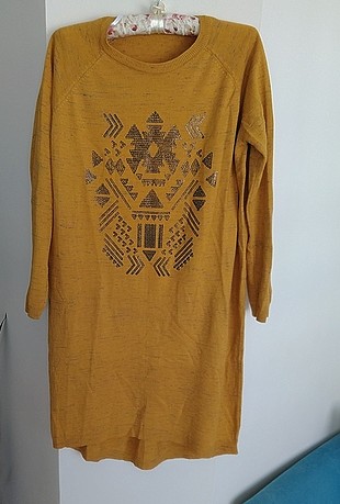 ince triko tunik elbise