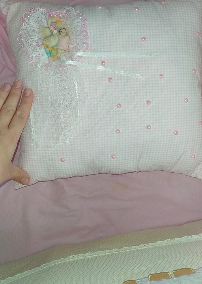 Kız bebek takı yastığı - Görsel 3
