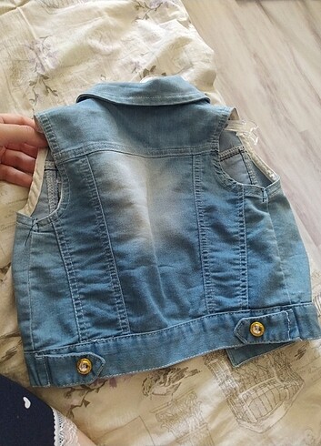 Kız çocuk kot yelek  - Görsel 3