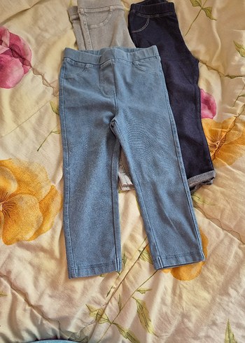 Kız Çocuk Gri Esnek Kot Tayt - Görsel 2