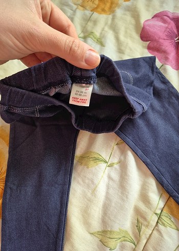 Kız Çocuk Gri Esnek Kot Tayt - Görsel 6