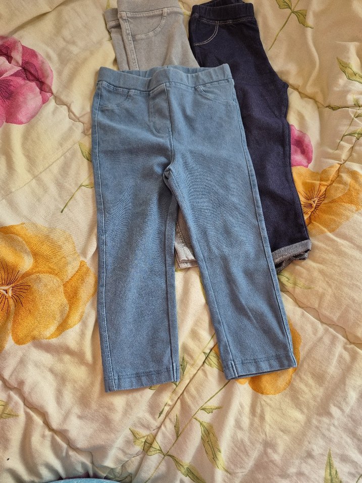 Kız Çocuk Gri Esnek Kot Tayt - Görsel 2