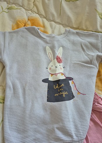 Pembe Triko Bebek Kız Takımı Uzun Kollu - Görsel 4