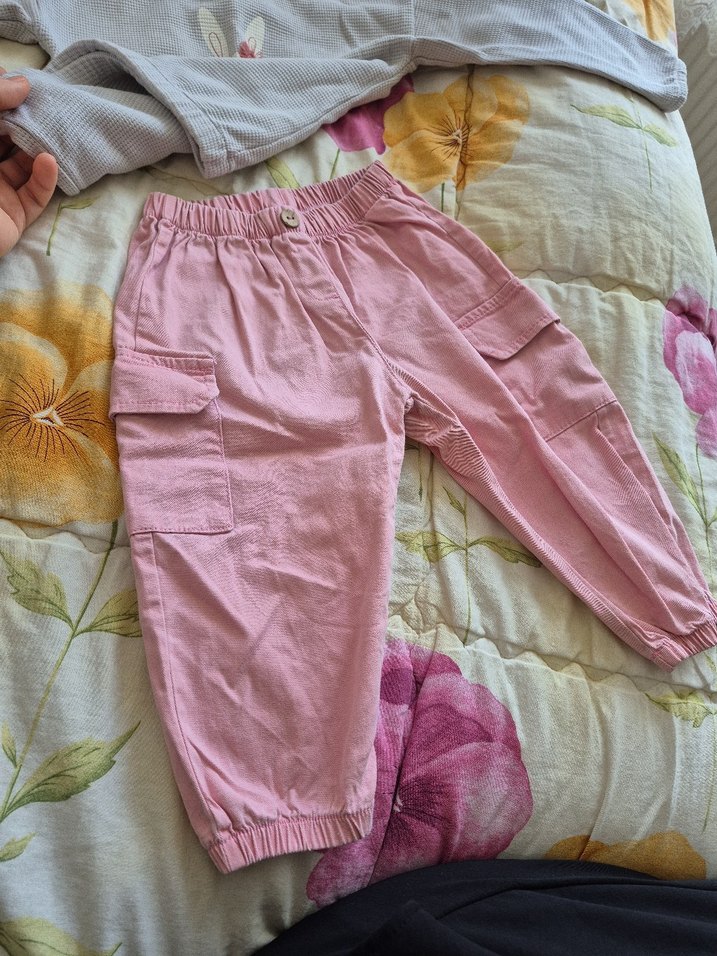 Pembe Triko Bebek Kız Takımı Uzun Kollu - Görsel 3