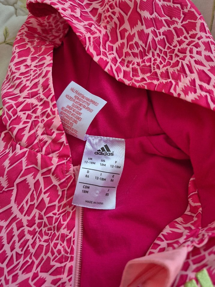 Kız Çocuk Pembe Kapüşonlu Fermuarlı Eşofman Takımı - Görsel 4