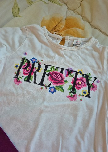 Renkli Baskılı Uzun Kollu Bebek Kız Takımı - Görsel 2