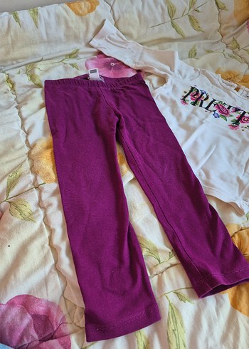 Renkli Baskılı Uzun Kollu Bebek Kız Takımı - Görsel 6