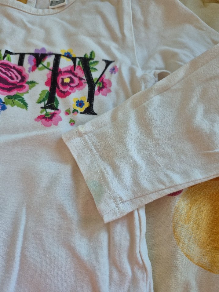 Renkli Baskılı Uzun Kollu Bebek Kız Takımı - Görsel 4