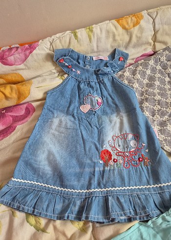 Kız Çocuk Çok Renkli Nakışlı Bohem Elbise - Görsel 2