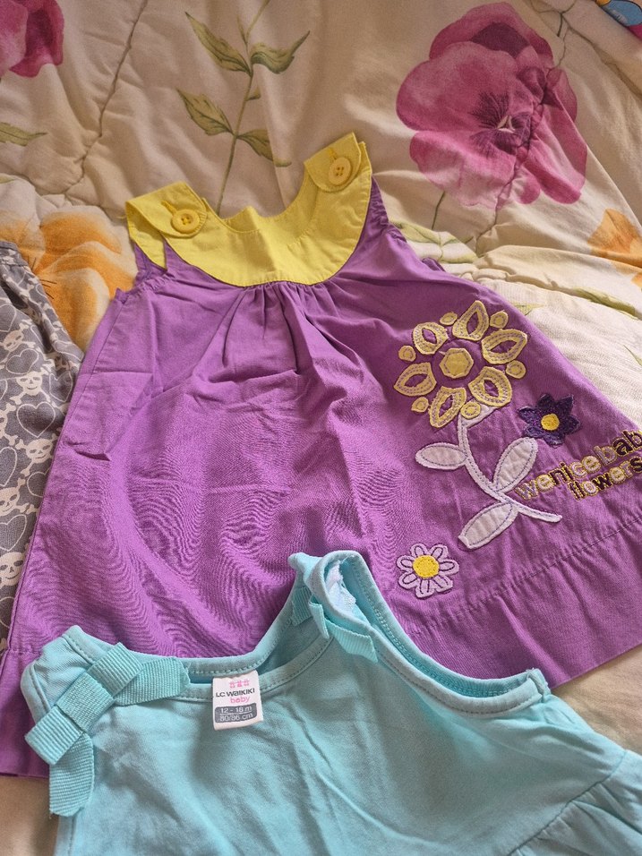 Kız Çocuk Çok Renkli Nakışlı Bohem Elbise - Görsel 4