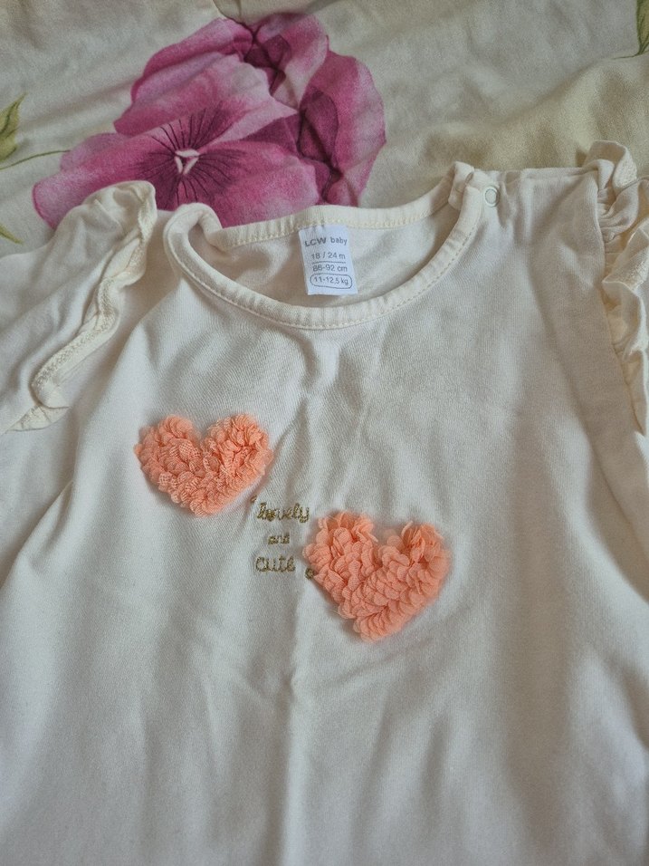 Pembe Nakışlı Kız Çocuk Tül Etekli Takım - Görsel 2