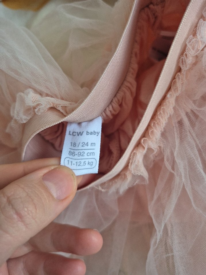 Pembe Nakışlı Kız Çocuk Tül Etekli Takım - Görsel 3