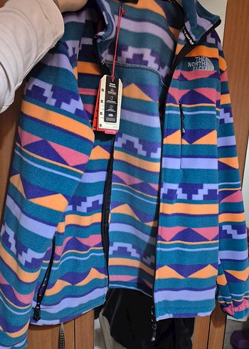 Renkli Baskılı Fermuarlı kadın Polar - Görsel 2