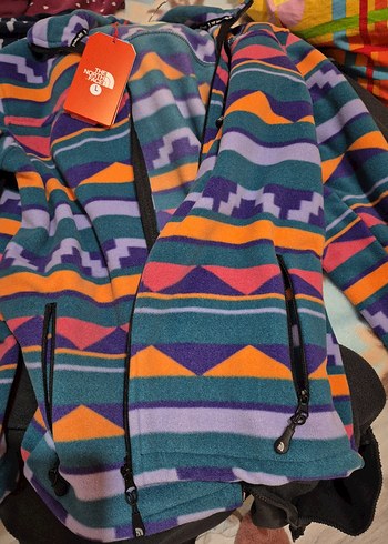 Renkli Baskılı Fermuarlı kadın Polar - Görsel 5