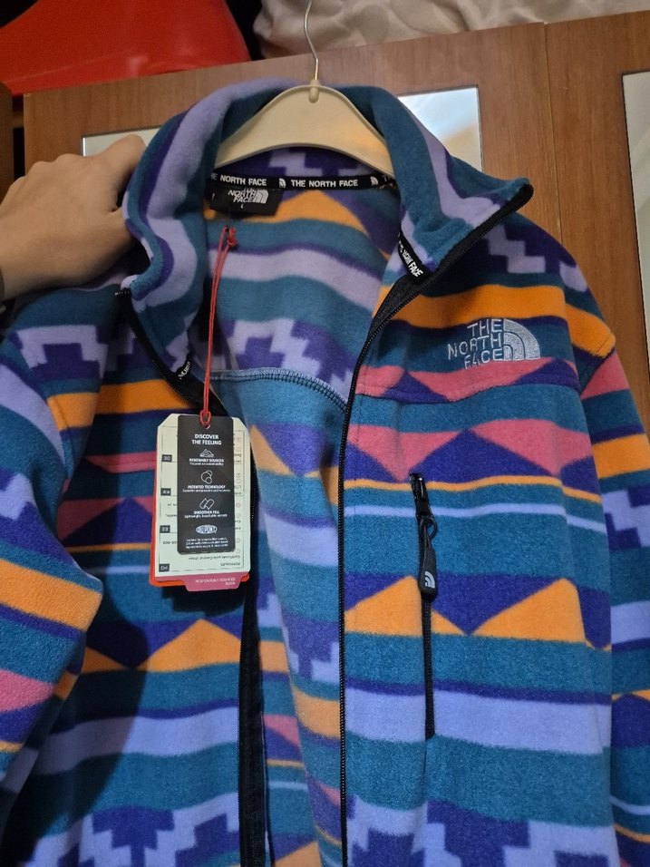 Renkli Baskılı Fermuarlı kadın Polar - Görsel 4