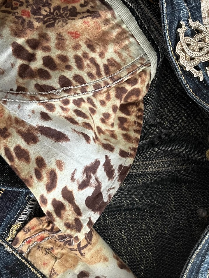 Vintage Roberto Cavalli Y2K Denim Şort (38 Beden) — görsel 2/8