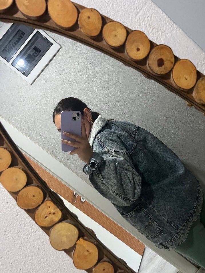 Rahat Kesim Kadın kot Ceket SATILDI - Görsel 5