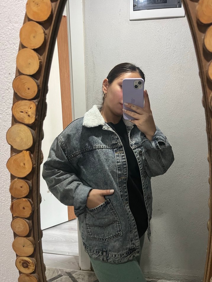 Rahat Kesim Kadın kot Ceket SATILDI - Görsel 4