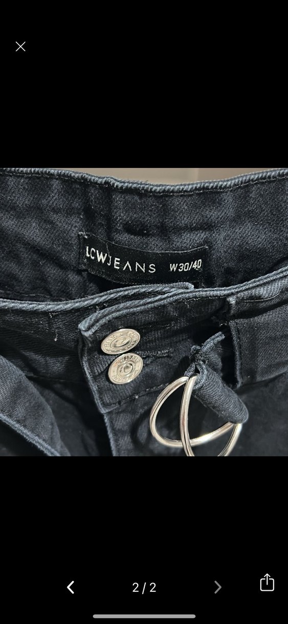 Kadın Siyah kemerli mom jean 40 beden SATILDI - Görsel 2