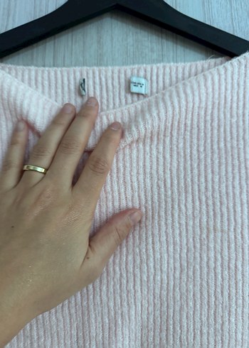 Zara pembe Örgü Kadın Kazak - Görsel 2