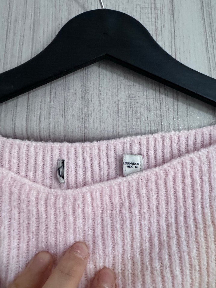 Zara pembe  Örgü Kadın Kazak - Görsel 3