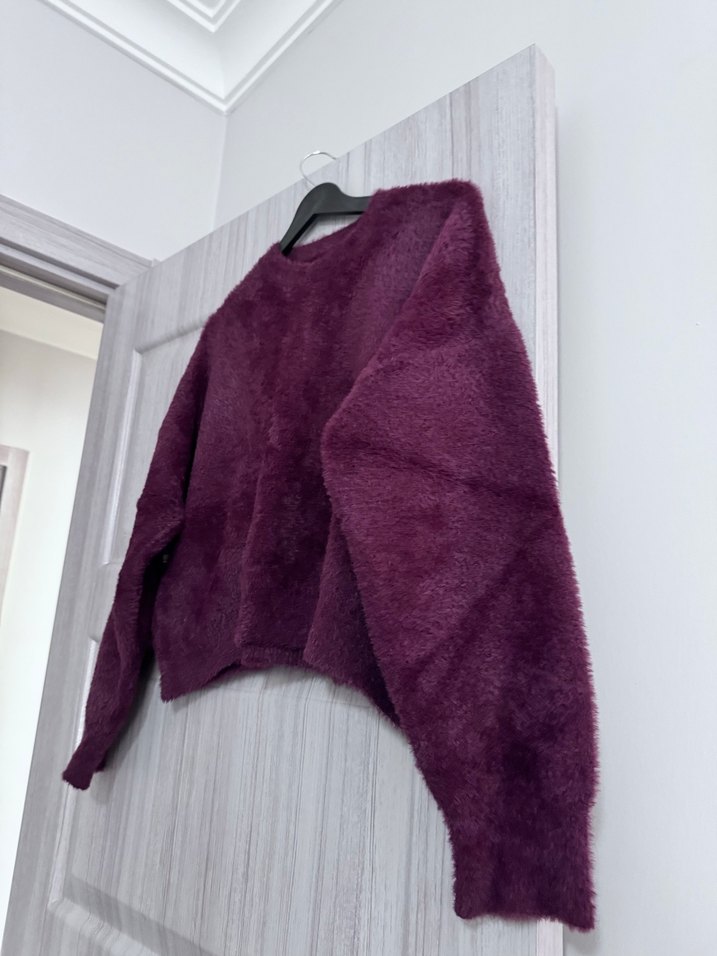 Pamela Bordo Örgü Kadın Kazak - Görsel 4