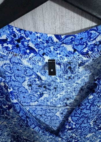 Mavi Bohem Uzun Kollu Midi Elbise - Görsel 3