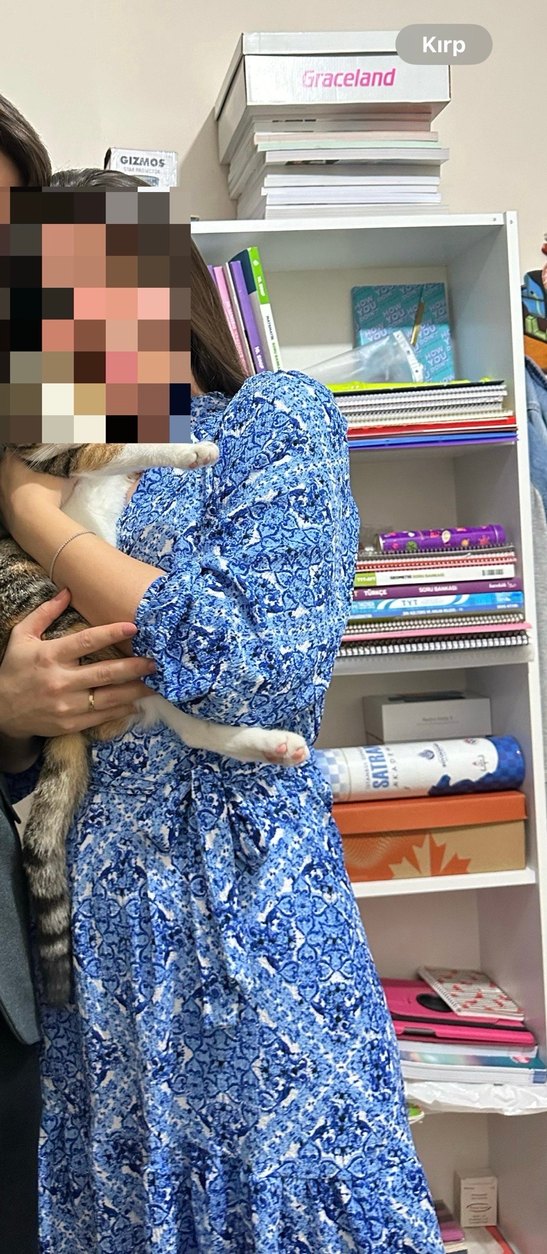 Mavi Bohem Uzun Kollu Midi Elbise - Görsel 5