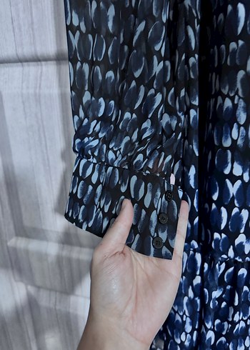 Uzun Kollu, Fırfırlı Mini Kadın Elbise - Görsel 3