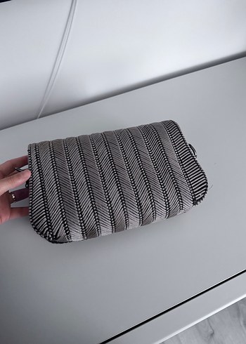 Gri Zebra Desenli Kadın Çanta - Görsel 5