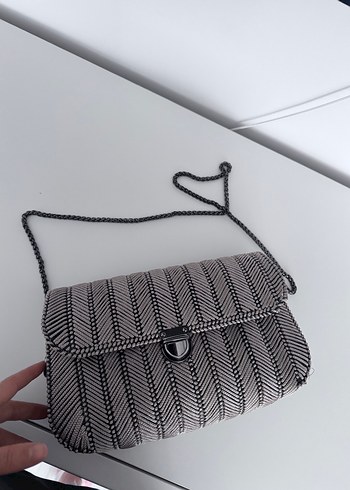 Gri Zebra Desenli Kadın Çanta - Görsel 6