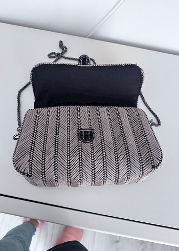 Gri Zebra Desenli Kadın Çanta - Görsel 2